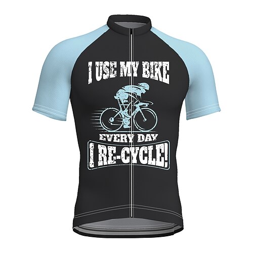 

21Grams Men's Cycling Jersey Short Sleeve Bike Top with 3 Rear Pockets Mountain Bike MTB Road Bike Cycling Breathable Quick Dry Moisture Wicking Reflective Strips Green Rosy Pink Blue Graphic