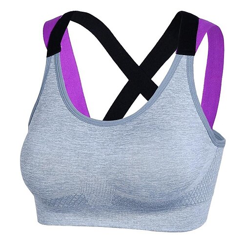 

High Supportive Sports Bra Gathered without Steel Ring Vest Type Sleeping Underwear Women's Yoga Running Fitness Sports Bra Breathable