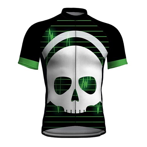 

21Grams Men's Cycling Jersey Short Sleeve Bike Jacket Tracksuit Jersey with 3 Rear Pockets Mountain Bike MTB Road Bike Cycling Cycling Breathable Quick Dry Reflective Strips Black Graphic Animal