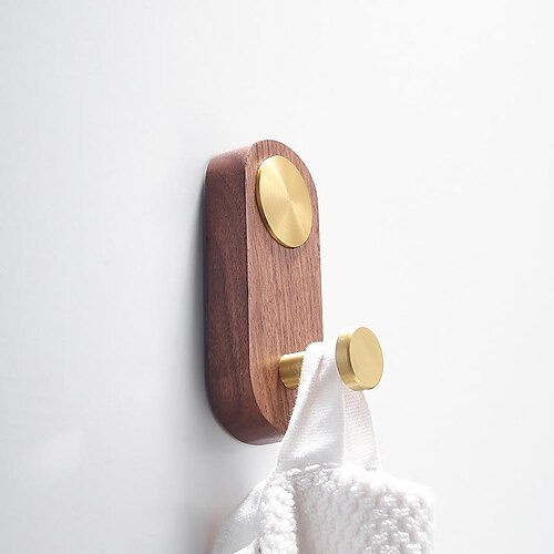 

Bathroom Coat Hook Black Walnut Creative Coat Hook Wall Wall Hanging Door Rear Coat Hook Free Punch Toilet Sticky Hook