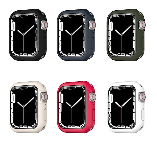 

1 confezione Guarda caso Compatibile con Apple Watch Serie 6/5/4 / SE / Serie 7 Resistente ai graffi Robusto Copertura completa del paraurti TPU Guarda Copertina