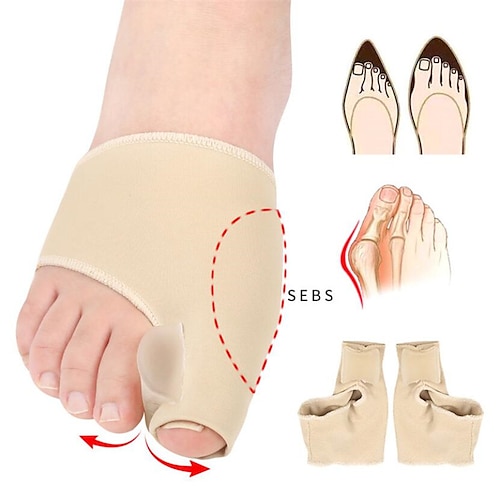 

1Pair Silicone Toes Separator Foot Hallux Valgus Correction Bone Ectropion Adjuster Toes Outer Appliance Foot Care Tool Gel Bunion Big Toe Separator Spreader Eases Foot Pain