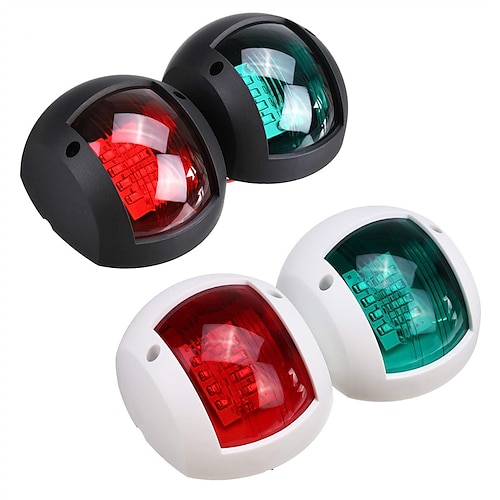 

OTOLAMPARA High Lightness 20W DC 12V 24V LED Navigation Light Signal Lamp Marine Boat Yacht Sailing Mixed Color Red Green Bulb 1 Piece Each Port Starboard Side Lighting with IP68 Waterproof