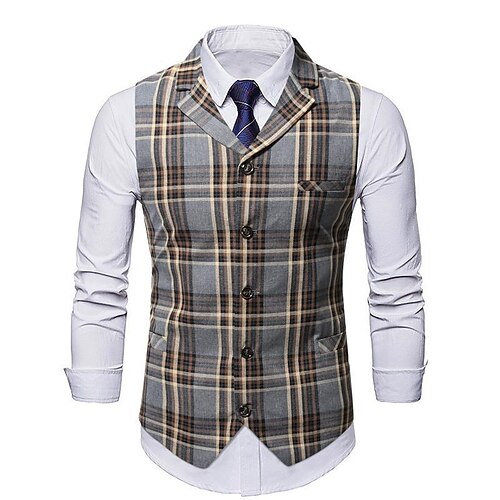 

Autumn and winter 2022 new men's gun Lapel double breasted vest fashion men's vertical stripe casual vest