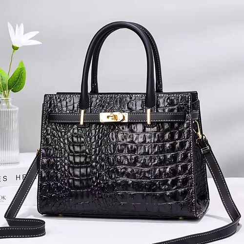 

Women's Top Handle Bag PU Leather Solid Color Daily Date Office & Career Light Yellow Green Black Wine