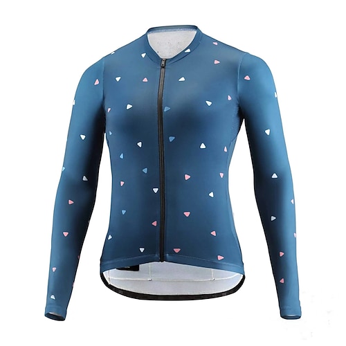 

Women's Cycling Jersey Long Sleeve Bike Top with 3 Rear Pockets Mountain Bike MTB Road Bike Cycling Reflective Strips Back Pocket Reflective Trim / Fluorescence Wicking Royal Blue Sports Clothing