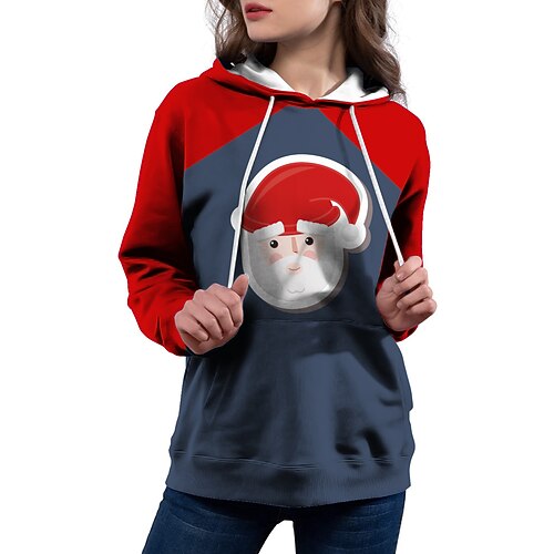 

Women's Pullover Hoodie Sweatshirt Pullover Snowflake Ugly Christmas Print Christmas Weekend 3D Print Active Streetwear Clothing Apparel Hoodies Sweatshirts Wine Red