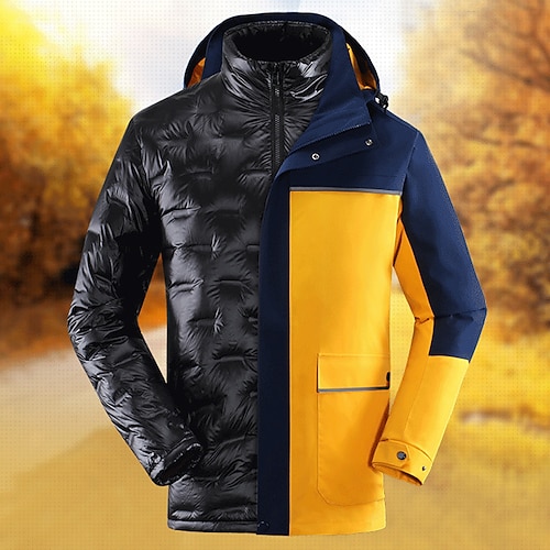 

Men's Down Jacket Waterproof 3-in-1 Jacket Winter Warm Down Coat