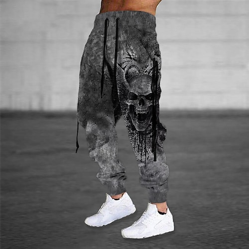 

Men's Sweatpants Joggers Trousers Drawstring Elastic Waist Ribbon Graphic Prints Comfort Breathable Sports Outdoor Casual Daily Cotton Blend Terry Streetwear Designer Black Micro-elastic / Elasticity