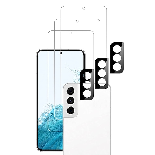 

Glass Screen Protector for Galaxy S22 5G 6.1 Inch Display 3Pack 3Pack Camera Lens Tempered Glass Fingerprint Unlock Compatible 0.25mm Clear Case Friendly