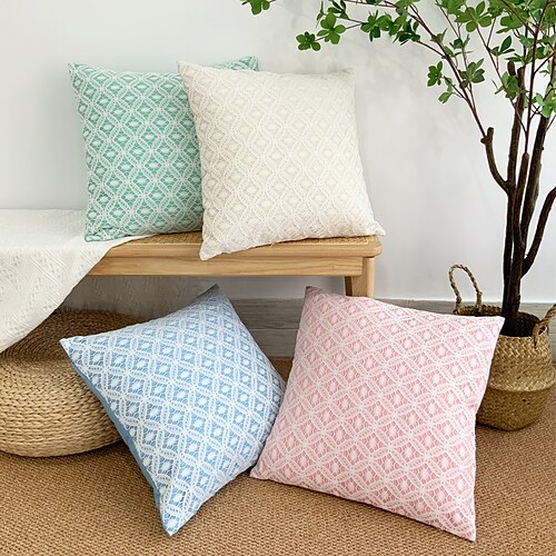 

Throw Pillow Cover Lace Colorful Square Quality Pillow Case for Bedroom Livingroom Cushion Cover