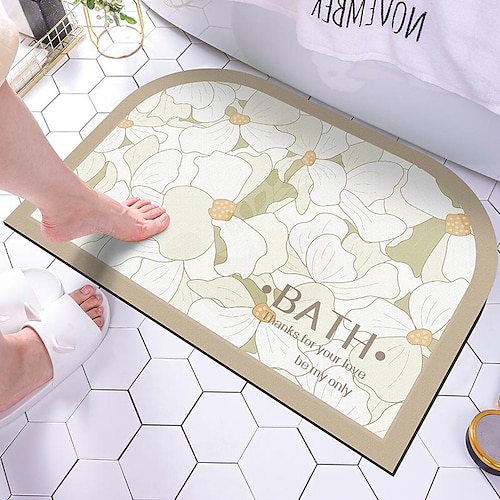 

Diatomaceous Earth Bath Mat Super Absorbent Toilet Door Quick-Drying Foot Mat Entry Door Mat Non-Slip Mat