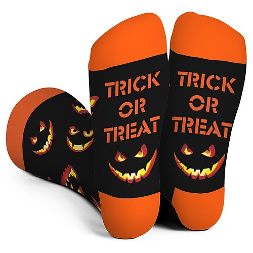 

Socks Cycling Socks Halloween Socks Funny Socks Novelty Socks Men's Women's Bike / Cycling Breathable Soft Comfortable 1 Pair Graphic Cotton Black S M L