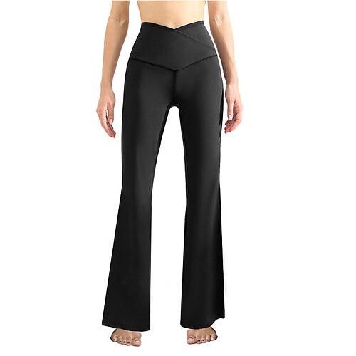 

Women's Wide Leg Pants Yoga Style High Waist Quick Dry Fitness Gym Workout Bottoms White Black Green Sports Activewear Stretchy 21Grams / Athletic / Athleisure