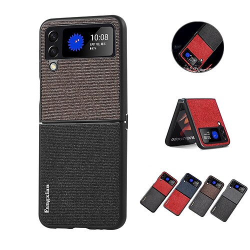 

Phone Case For Samsung Galaxy Flip Z Flip 4 Flip Shockproof Tile TPU PC