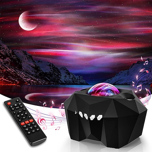 

Aurora Galaxy Projector Light Star Projection with Music Speaker Night Light Projector with Moon Northern Lights Projector for Bedroom/Gaming Room/Home Theater/Ceiling