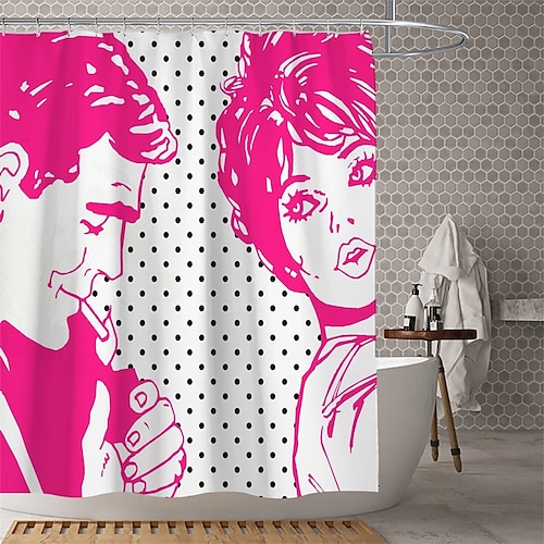 

Waterproof Fabric Shower Curtain Bathroom Decoration and Modern and People and Classic Theme.The Design is Beautiful and DurableWhich makes Your Home More Beautiful.