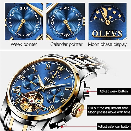 Orologio Meccanico Automatico Maschile In Acciaio Inossidabile In Acciaio Inossidabile Quadrante Vuoto 42 Mm 5 Atm In Stile Classico Impermeabile Da 44,92 € | DHgate