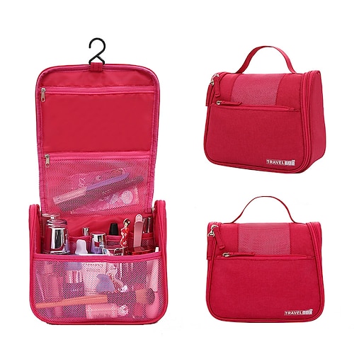 

Unisex Large Capacity Polyester Storage Bag Travel Bag Zipper Solid Color Travel Black Gray Purple Orange