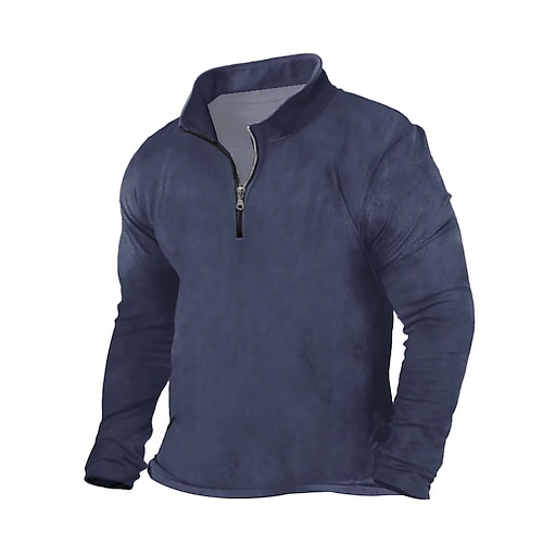 

Per uomo Unisex Felpa con zip Maglione Felpa con cerniera a un quarto Nero Verde militare Blu marino mezza cerniera Tinta unica Cerniera Giornaliero Sport Stampa 3D Originale Informale Grande e alto