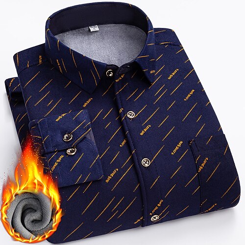 

Men's Flannel Shirt Fleece Shirt Dress Shirt Graphic Prints Turndown Green Blue Yellow Navy Blue Print Work Casual Long Sleeve Color Block Button-Down Clothing Apparel Fashion Business Elegant Formal