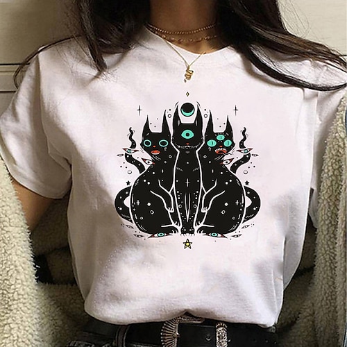 

Víspera de Todos los Santos Gato T-Shirt Animé Dibujos Anime Clásico Estilo callejero Camiseta Para Hombre Mujer Unisexo Adulto Estampado en caliente 100% Poliéster