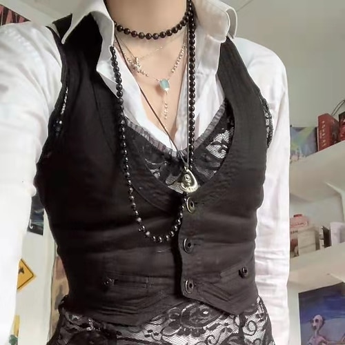 

Spicy Girls Punk & Gothic Y2K Year 2000 Masquerade Vest Women's Japanese Cosplay Costumes Green / Brown / Coffee