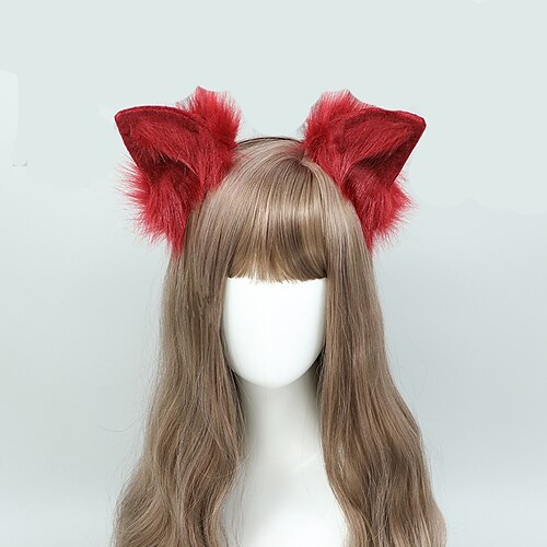 

Cat Ears Headband Cosplay Girl Plush Furry Neko Ears Cosplay Costume Party Headbands for Women Girls Kids Halloween