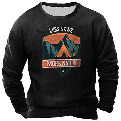 

Men's Unisex Sweatshirt Pullover Navy Blue Black Crew Neck Graphic Prints Print Daily Sports Holiday 3D Print Streetwear Designer Casual Spring & Fall Clothing Apparel Hoodies Sweatshirts Long
