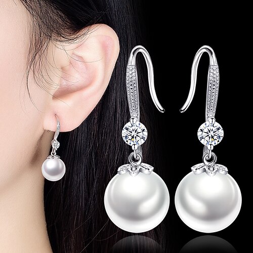 

1 Pair Hanging Earrings For Women's Wedding Sport Engagement Alloy Classic Fashion Wedding