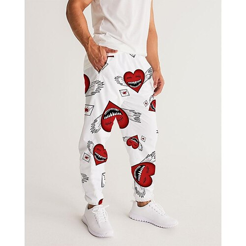

Men's Sweatpants Joggers Trousers Drawstring Elastic Waist 3D Print Graphic Prints Comfort Breathable Sports Outdoor Casual Daily Streetwear Designer White Micro-elastic / Elasticity
