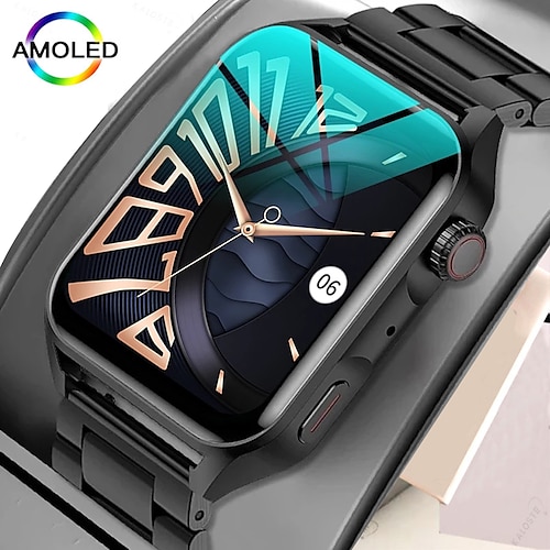 

Smart Watches for Men AMOLED 1.78"" Multi-Dial IP68 Waterproof Fitness Tracker Smart Watch for Android iPhones with Heart Rate Blood Pressure Monitor Watch-Sports Smart Watch for Adult Kids