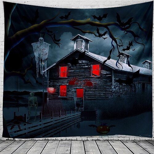 

Halloween Party Wall Tapestry Art Decor Blanket Curtain Hanging Home Bedroom Living Room Decoration Polyester