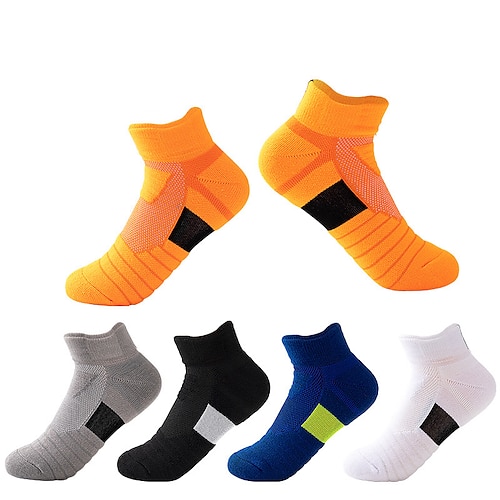 

Running Socks 1 Pair Men's Women's Socks Breathable Sweat wicking Comfortable Gym Workout Basketball Running Active Training Jogging Sports Color Block Polyester White Black Grey / Athletic