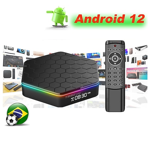 

Android 12.0 TV Box Android TV Box 4GB RAM 64GB ROM with H618 Quad-core Cortex-A53 CPU Smart TV Box Support WiFi 6 Dual-Band/ Ethernet/ BT5.0/ HDR10/ 3D/ H.265/ 6K Ultra HD Android Boxes