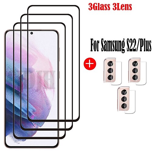 

[33Pack] Full glue tempered glass for Samsung Galaxy S22 screen protector glass for Samsung S22 plus camera film for Samsung S22 plus