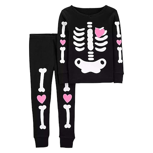 

Kids Boys Halloween Sweatshirt Pants Clothing Set 2 Pieces Long Sleeve Green Black Skull Print Outdoor Street Sports Sports Fashion Cool Daily 3-12 Years / Fall / Winter / Comfort