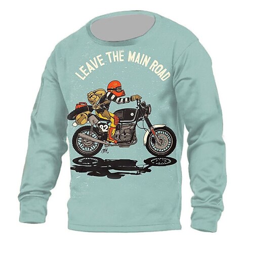 

Men's Unisex Sweatshirt Pullover Graphic Prints Motorcycle Print Daily Sports Holiday 3D Print Streetwear Designer Casual Clothing Apparel Hoodies Sweatshirts Long Sleeve Blue