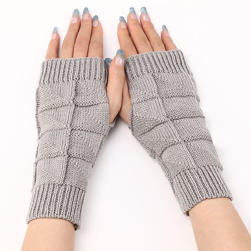 

Men's Women's Fingerless Gloves Warm Winter Gloves Gift Daily Solid / Plain Color Polyester Acrylic Fibers Cosplay Casual 1 Pair