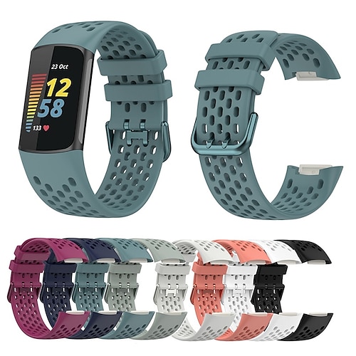 

Original Silicone Strap for Fitbit Charge 5 Adjustable Sport Replacement Strap Bracelet Charge 5 Activity Tracker Unisex