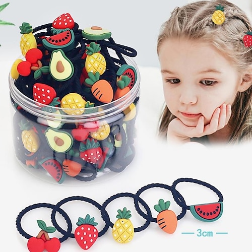 

30pcs Kids Girls' Sweet Daily Solid Colored Polyester Hair Accessories Green / Blue / Pink One-Size