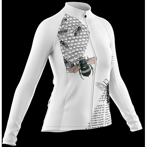 

Women's Cycling Jersey Long Sleeve Bike Jersey with 3 Rear Pockets Mountain Bike MTB Road Bike Cycling Cycling Breathable Ultraviolet Resistant Quick Dry White Polyester Sports Clothing Apparel