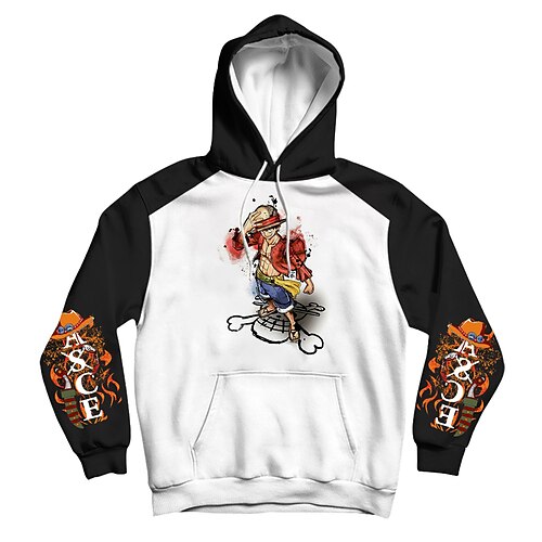 

Inspired by One Piece Monkey D. Luffy Hoodie Cartoon Manga Anime Front Pocket Graphic Hoodie For Men's Women's Unisex Adults' 3D Print 100% Polyester