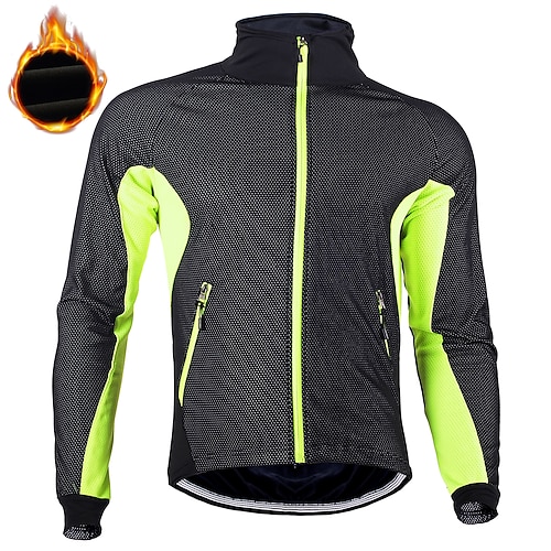 

Nuckily Men's Cycling Jacket Winter Thermal Warm Windproof Fleece Lining Breathable Bike Jacket Windbreaker Mountain Bike MTB Road Bike Cycling City Bike Cycling Green Red Black Blue Bike Wear