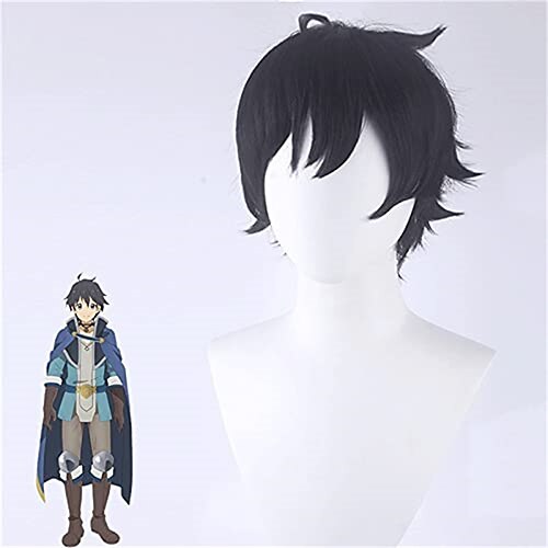 

Yuuki Cosplay Wigs Game Princess Connect! ReDive Black Short Heat-Resistant Fiber Facial Hair Wigs Pelucas Free Hair Net