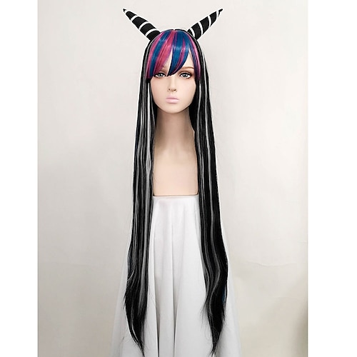 

danganronpa 2 addio disperazione mioda ibuki parrucche lunghe per cosplay multicolori