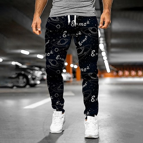 

Men's Sweatpants Joggers Trousers Drawstring Elastic Waist 3D Print Graphic Prints Comfort Breathable Sports Outdoor Casual Daily Streetwear Designer Black Micro-elastic / Elasticity