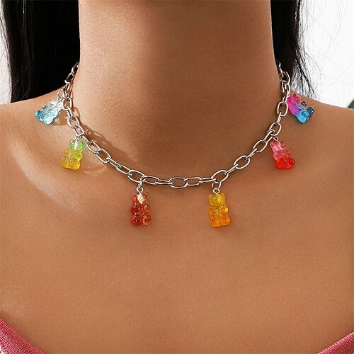 

Women's necklace Cute Outdoor Bear Necklaces
