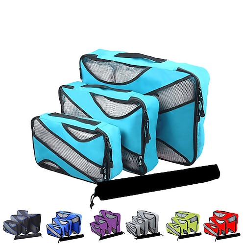 

4pcs Packing Cubes Compact Convenient Mini Size Camping Traveling Business Nylon Fashion Gift For Men and Women 45338 35258 30178 4735 cm