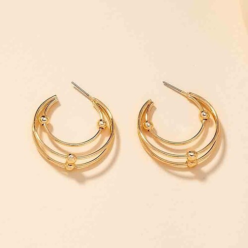 

Hoop Earrings For Women's Formal Party Evening Daily Alloy Classic